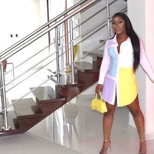 Multicolor mini dress